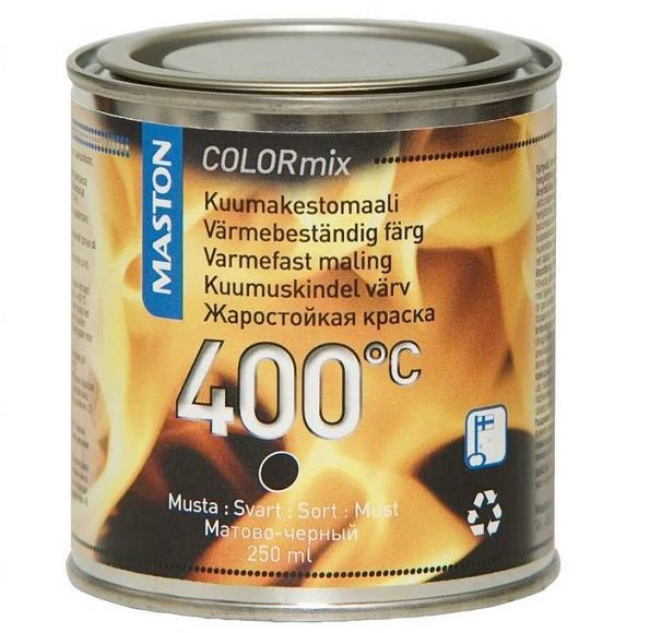 Maston Kuumakestomaali 400°C Musta 1 L