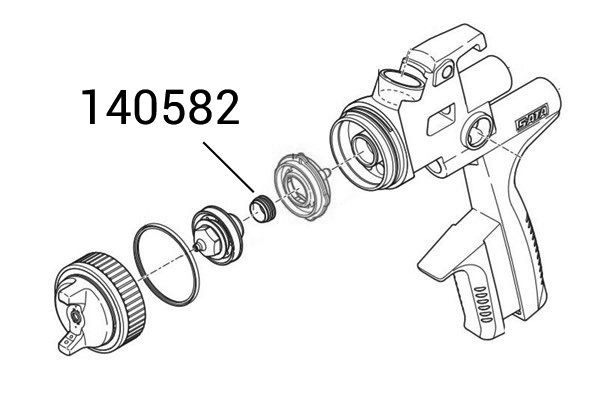 SATA 140582 Suuttimen tiiviste