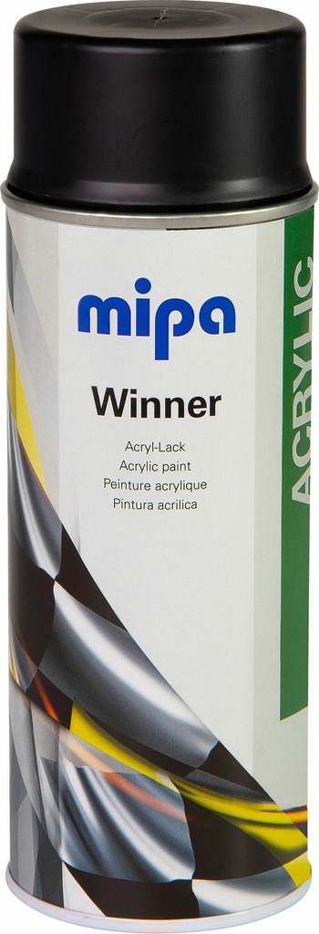 MIPA WINNER AKRYLI SPRAYPINTAMAALI MUSTA PUOLIKIILT 400 ML