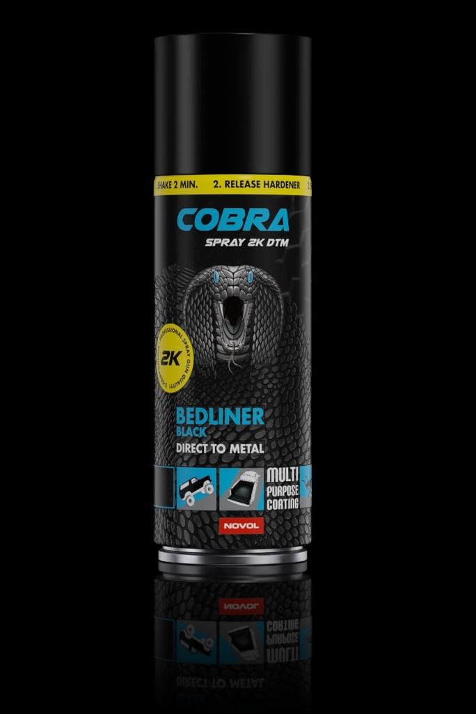 COBRA 2K DTM lavapinnoitespray 400mL Musta