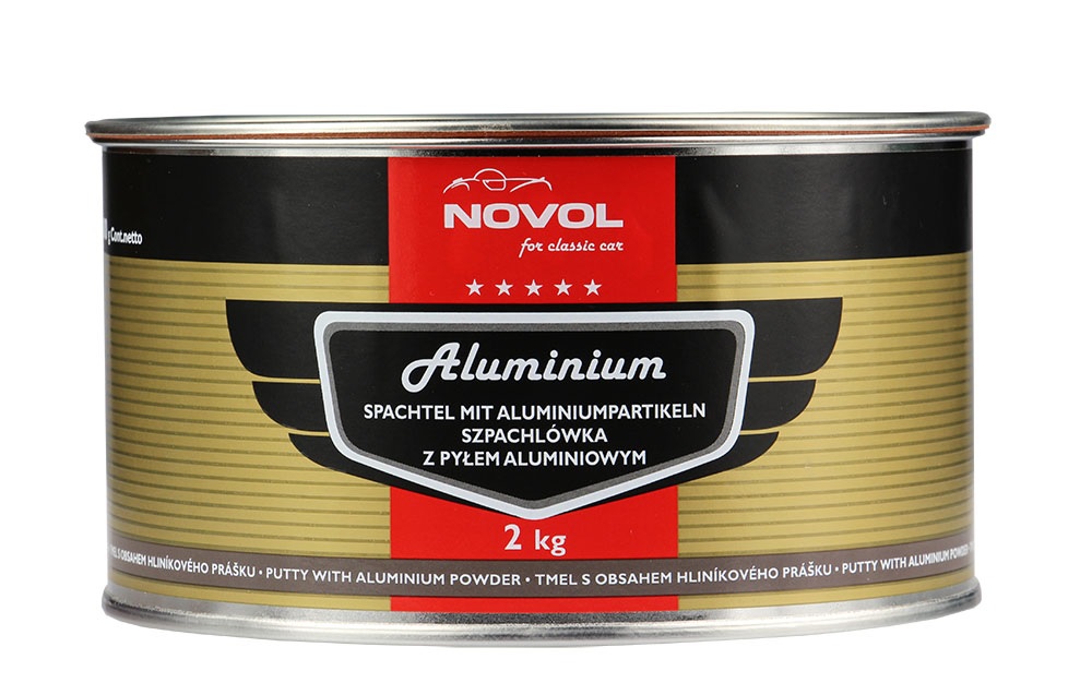 NOVOL CLASSIC CAR ALUMIINI PULVERIA SISÄLTÄVÄ POLYESTERIKITTI 2 KG