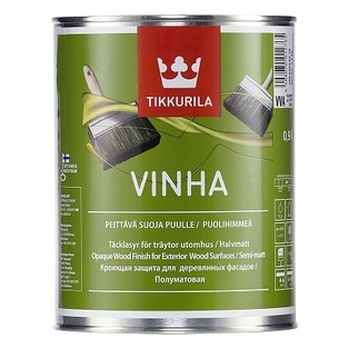 Tikkurila Vinha Peittävä suoja puulle Valkoinen 0,9 L