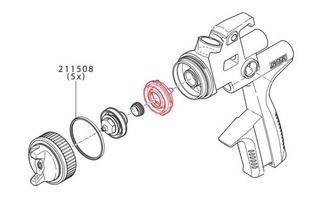 SATA 211508 Ilmajakorenkaan tiiviste SATA 5000 B