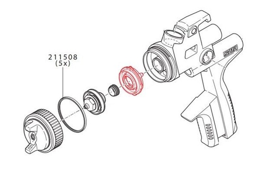 [101368] SATA 211508 Ilmajakorenkaan tiiviste SATA 5000 B