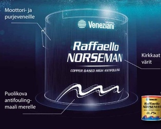 Veneziani Kuparipohjainen Antifoulingmaali  Raffaello Norseman Punainen