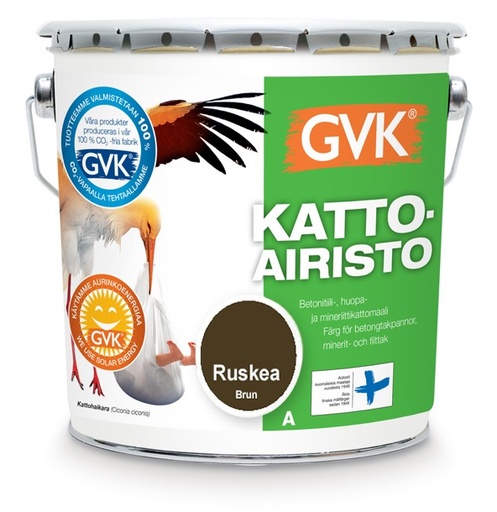 [41581842] Katto Airisto Ruskea 18L Betonitiili,-huopa ja mineriittikattomaali