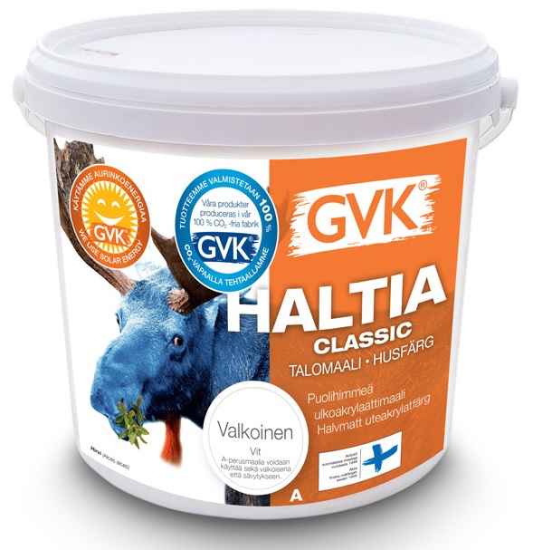 [41820240] GVK Haltia Classic Talomaali 0,9 L A Pohja Valkoinen